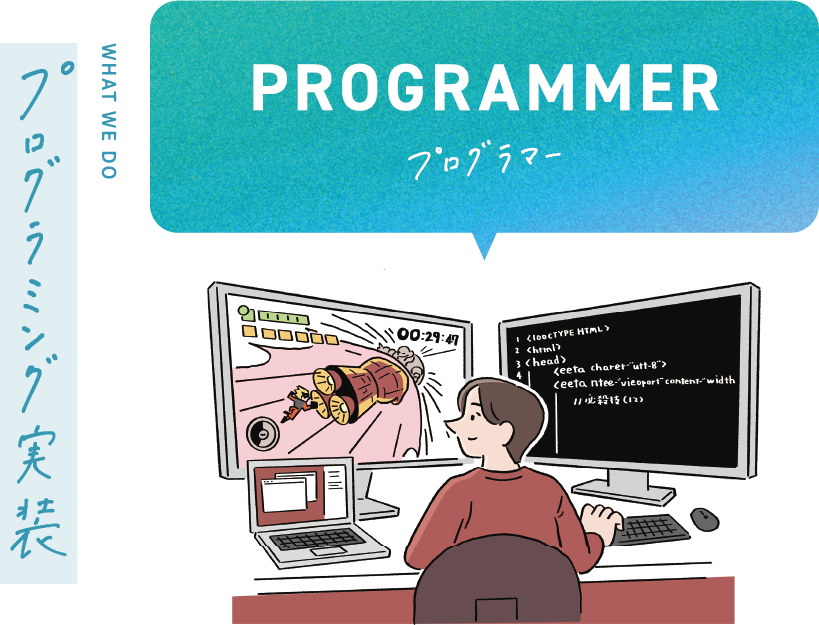 PROGRAMMER WHAT WE DO? プログラミング実装