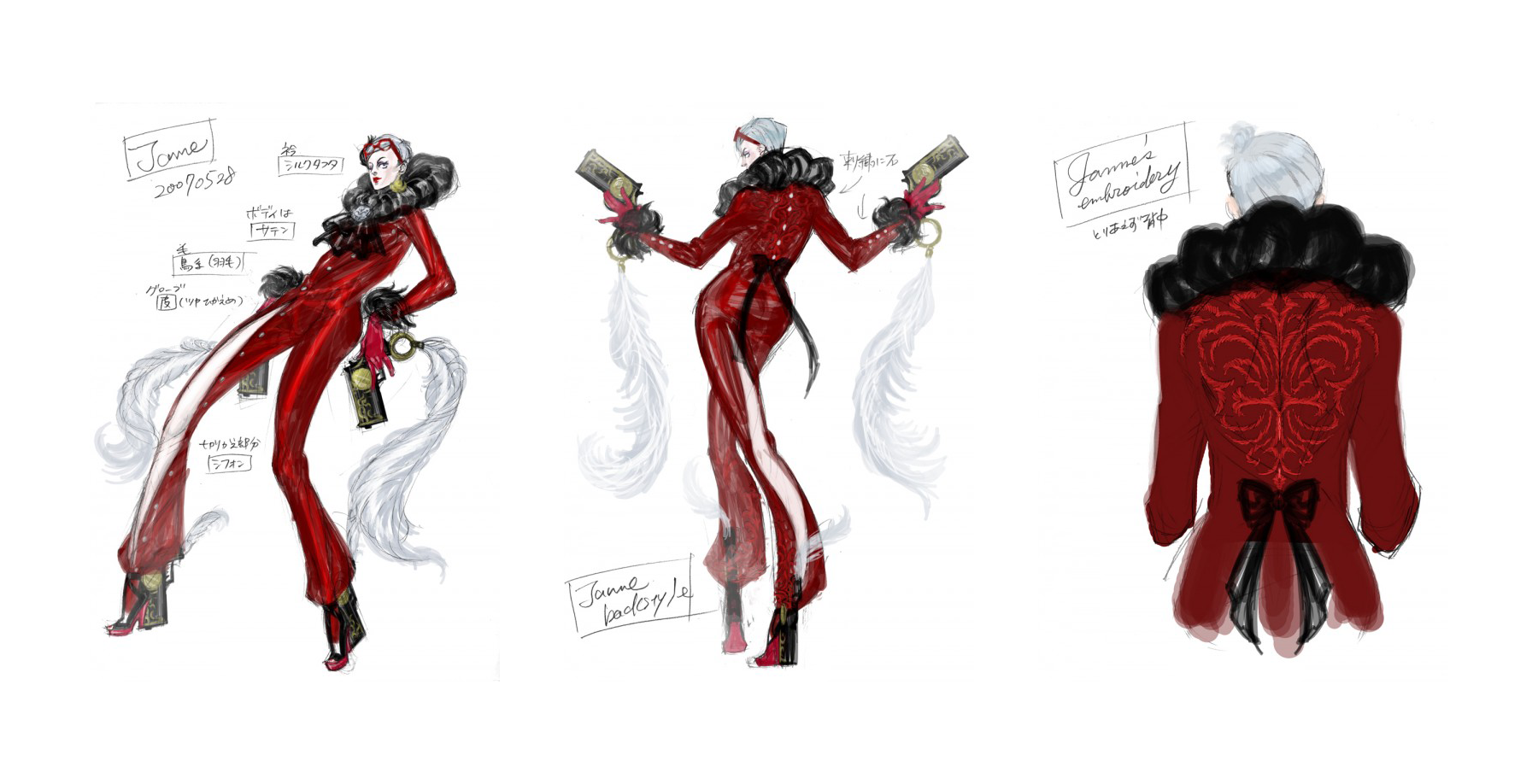 キャラデザ その②[ジャンヌ] – Bayonetta 開発ブログBayonetta 開発ブログ